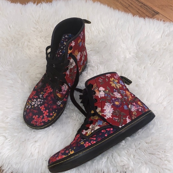 Dr Martens Shoreditch Floral Boots canvas - Picture 10 of 10